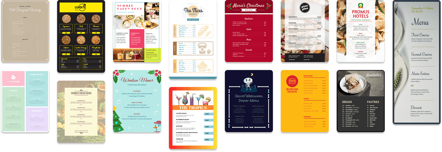 Menu Templates Menu Templates